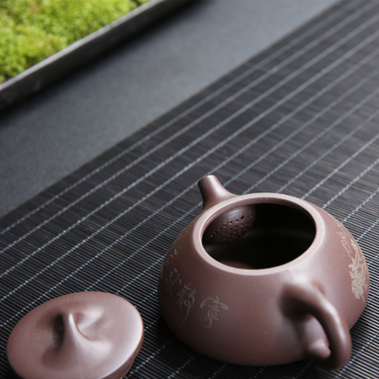 Yixing Ore Purple Sand Pot Traditional Purple Teapot Handmade Kung Fu Teaware