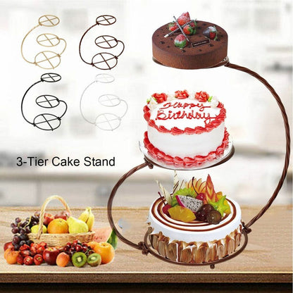 3 Tier Creative Cake Stands 60cm Metal Cupcake Cookies Display Holder Decoration