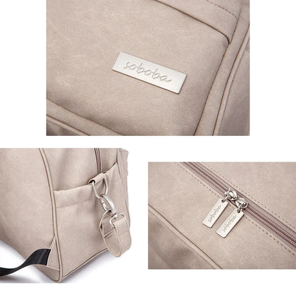 Solid Fashion Diaper Backpack Nappy Changing Bag for Mother Stylish Diaper Bags