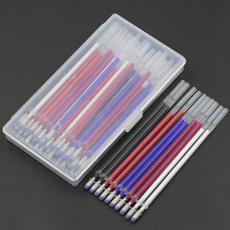 40Pcs/Set Heat Erasable Pens High Temperature Disappearing Fabric Marker Refills