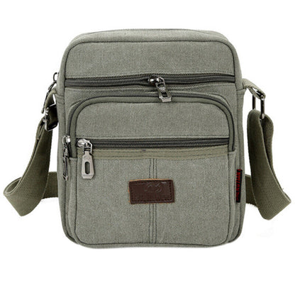 Retro Shoulder Bag Flip Casual Messenger Canvas Fashion Zipper Multifunctional