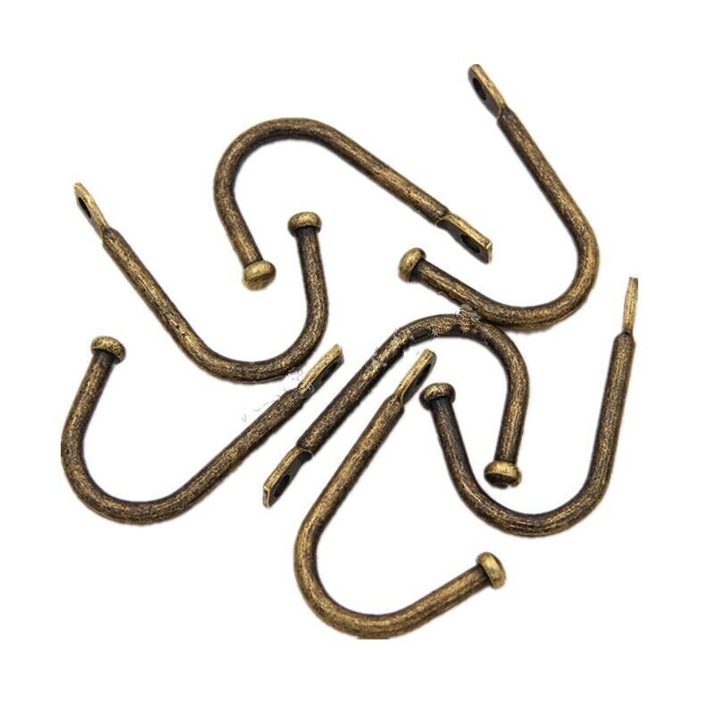 Iron Hooks 10Pcs Antique Single Bracket Wall Hanger Buckle Storage Towel Holders