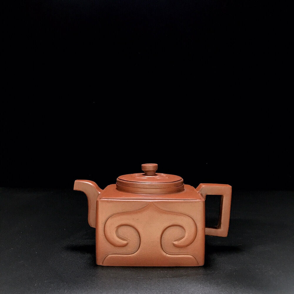 Chinese Yixing Zisha Clay Handmade Exquisite Teapot （四方如意壶 底款：曼唏陶艺）