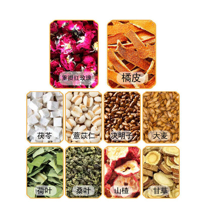 50g Poria Job's Tears Tea 茯苓薏湿茶50g(5g*10包) 红豆薏米茶 茯苓薏米茶盒装 甄选草本原材 口感醇厚