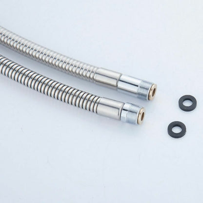 Stainless Steel Chrome Surface Pull Out Shower Pipes Kitchen Drain Faucets Hose