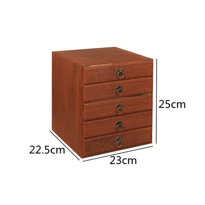 Multilayer Solid Wood Tea Box Tea Cake Storage Box Drawer Type Tea Cabinet Tea