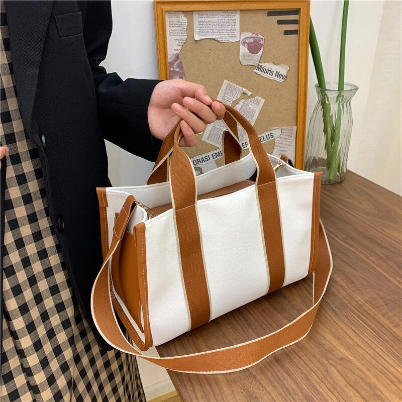 Canvas Shoulder Bag Tote Ladies Shopper Handbag Female Crossbody Bag