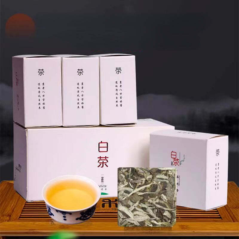 200g Mini Fuding White Tea Brick Chinese White Peony Tea Organic Old White Tea