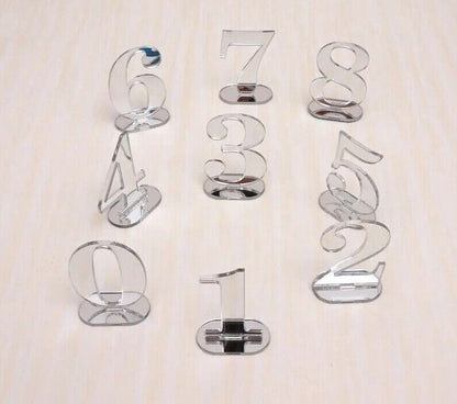 Party Table Numbers 1-20 Base Acrylic Mirror Wedding Birthday Events Decorations