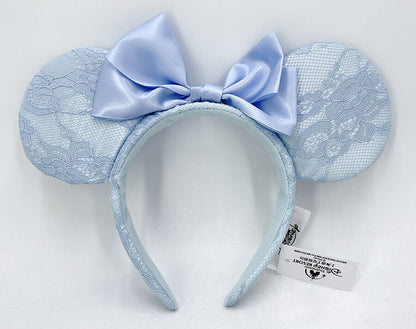 Headband Disney Parks Minnie Mouse Ears Shanghai Limited Blue Lace 2022 Hat