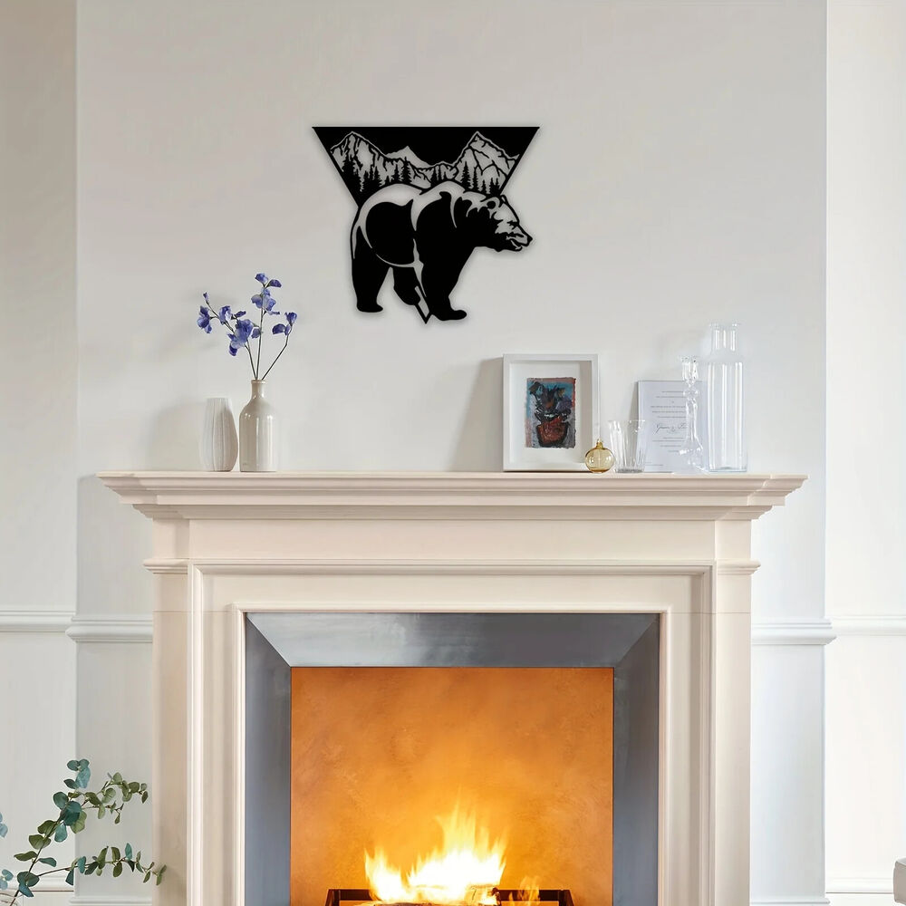 CIFBUY Metal Bear Wall Decor Bear Wall Art Decorations Wall Sculptures Wall