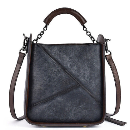Designer Women's Genuine Leather Retro Handbags Deer Embossed Sling Shoulder Bag