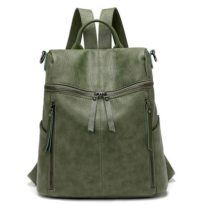 100% Genuine Leather Women's Backpack Travel Bag School Rucksack Crossbody Bag