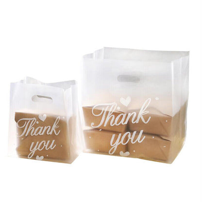 50pcs Thank You Plastic Candy Gift Bags Shopping Bags Wedding Wrapping Bags!