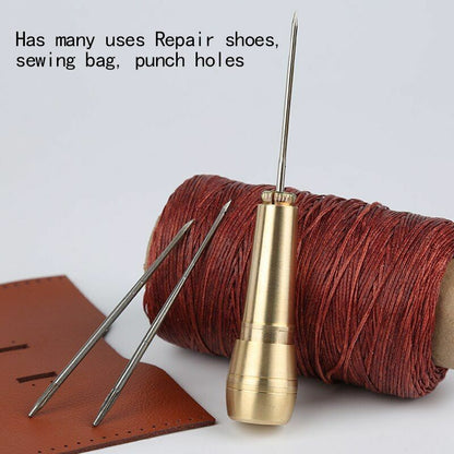 4Pcs/Set Canvas Leather Sewing Awls Taper Craft Needle Kits Hand Stitching Tools