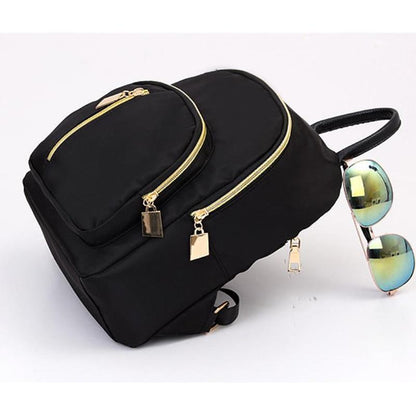 Waterproof Mini Backpack Women Purse Nylon Shoulder Rucksack Small Travel Bag