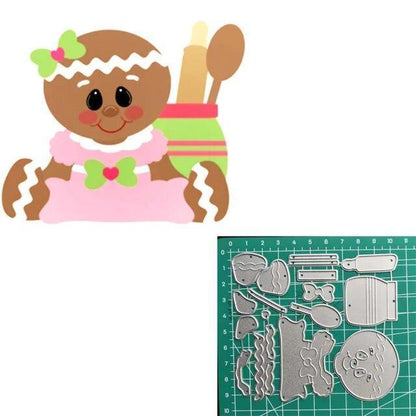 Cutting Dies Gingerbread Layering Dies Craft Scrapbooking Card Making