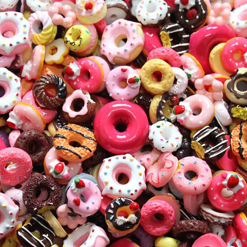 10Pcs Dollhouse Mini Lucky Bag Blind Box Cake Candy Bread Doll Food Kitchen T-ca