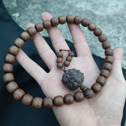 12mm Amitabha Buddha Pipal Bodhi Banyan Mala Monk Tibetan Bracelet Bead Art