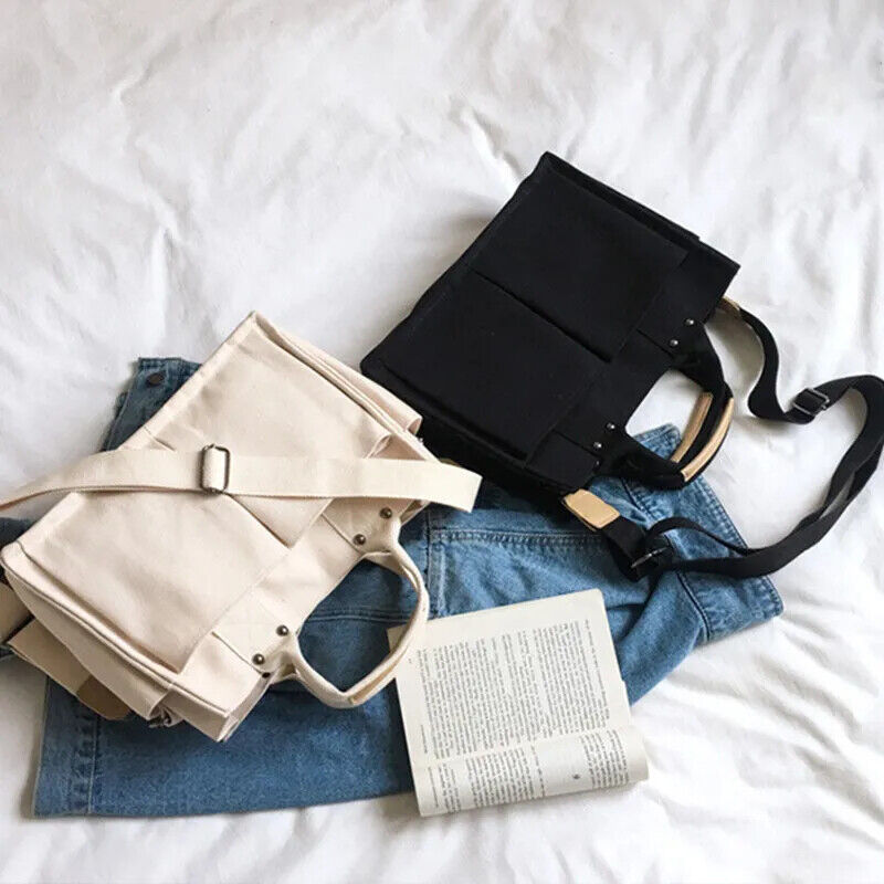 White Canvas Tote Bags Women Handbag Bag Women's Crossbody Bag Shoulder Bag