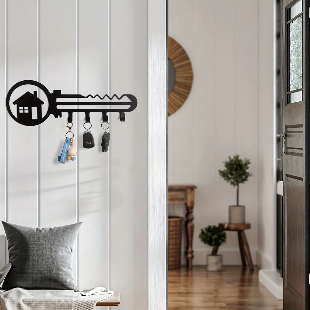 1pc Key & House Design Wall Rack, Wall Mounted Holder Hook, Hanger Rack