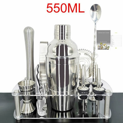 550/750ml Cocktail Shakers 11Pcs/Set Bartender Kit Stainless Steel Mixer Muddler