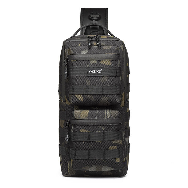 OZUKO Large Capacity Crossbody Bag Outdoor Tactical Waterproof BagSling Backpack