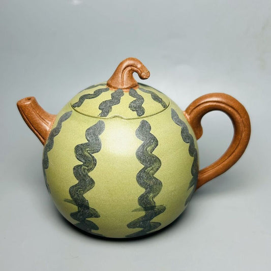Vintage Chinese Yixing Purple Clay Teapot Zisha Ceremony Nice Watermelon Teaware
