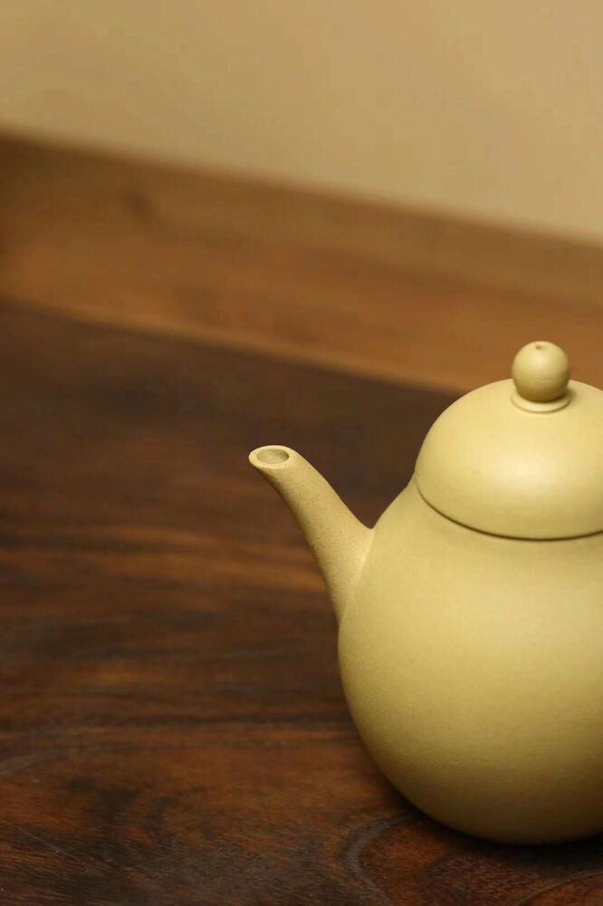 180cc chinese Yixing Handmade Zisha Green ClayTeapot Pear GongFu Hu Tea Pot