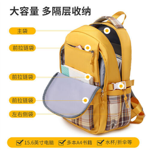 My Melody Kuromi Student Backpack Cinnamoroll Pom Pom Purin Pochacco Schoolbag#h