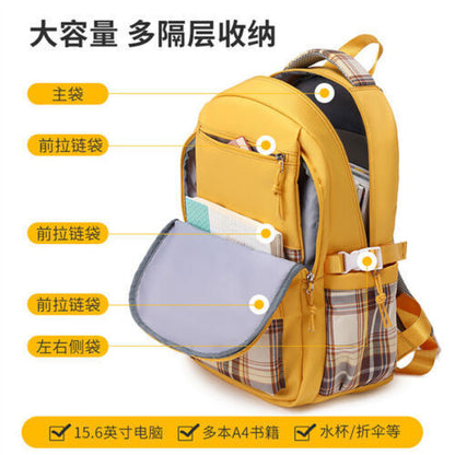 My Melody Kuromi Student Backpack Cinnamoroll Pom Pom Purin Pochacco Schoolbag#h