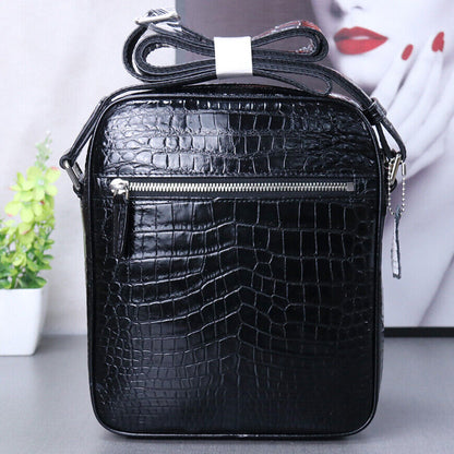Handcrafted Nile Crocodile Skin Leather 9" Men's Luxury Shoulder/Messenger bags
