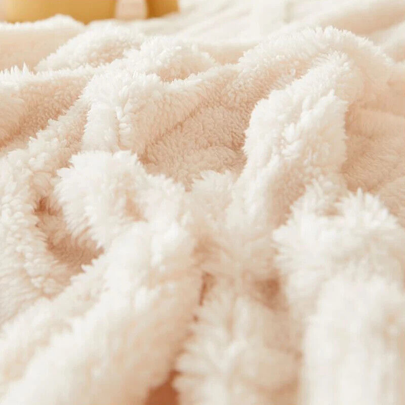 Soft Duvet Cover Plush King Size Winter Quilt Double Bed Bedding Set