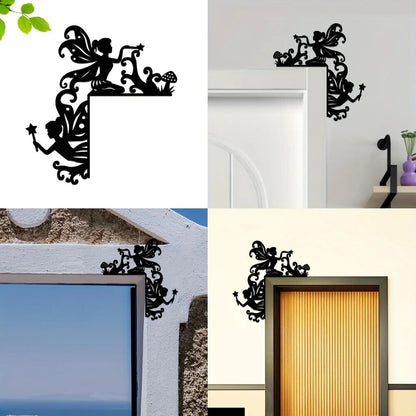 Metal Elf Decoration Wall Sticker Door Corner Decoration Door Frame