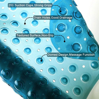 Bathtub Mats PVC Large Bathroom Safety Shower Non-Slip Suction Cups Pad 40x100cm