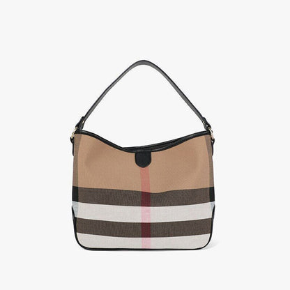 Canvas PU Women's Bags Plaid Totes Leather Handbags Canvas Women Shoulder Bags