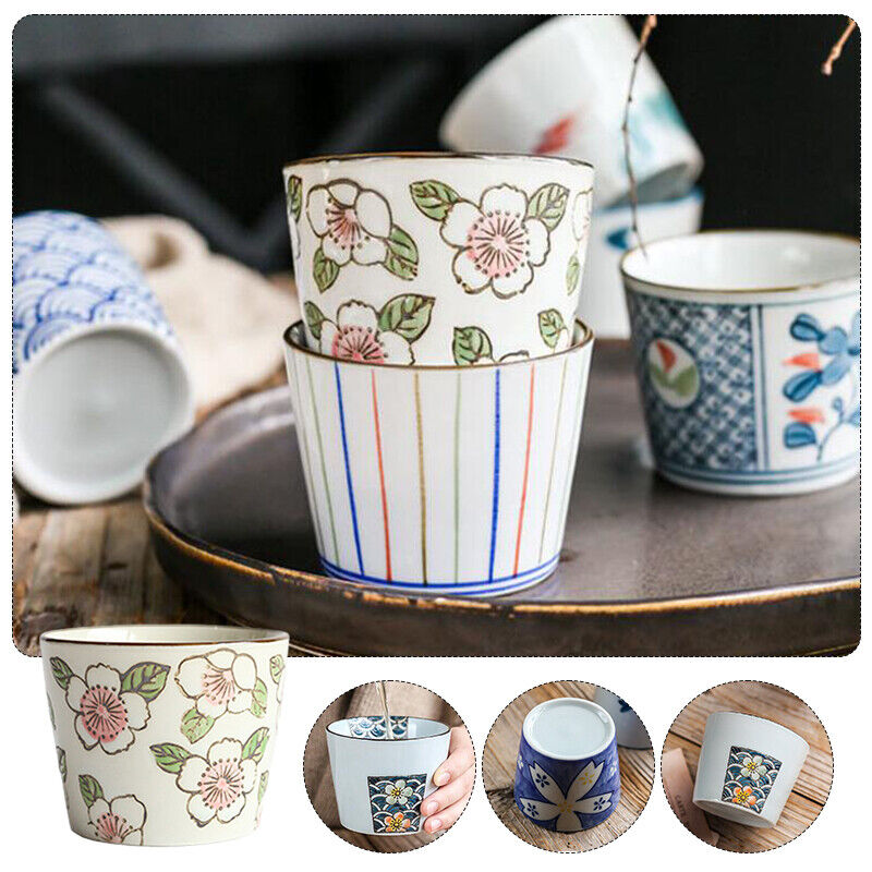 Japanese Style Ceramic Tableware Straight Cup Porcelain Tea Cup Sake Mug GIft