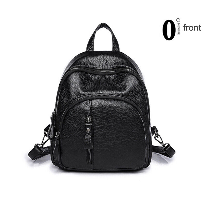 Soft PU Leather Backpack Women Vintage Shoulder Bag Ladies Mini Travel Backpack