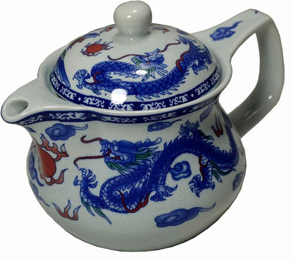 Porcelain Teapot 17oz Tea Pot Removable Stainless Steel Filter Ceramic Kettle