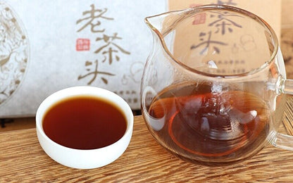 2017 Colourful Yunnan Menghai Lao Cha Tou Nugget Ripe Puerh Pu'er Brick Tea 250g