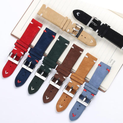 Suede Leather Watch Strap 18mm 20mm 22mm Premium Replacement Band for Watches