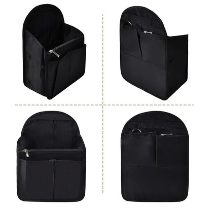Vercord Backpack Organizer Insert Liner Hanging Travel Bag in Medium, Black