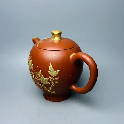 Vintage China Yixing Purple Clay Teapot Zisha Ceremony Fine Tea Set Collectible