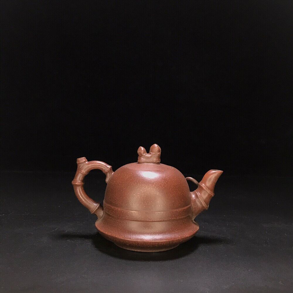 vintage chinese yixing purple clay teapot zisha ceremony carving Collectible art