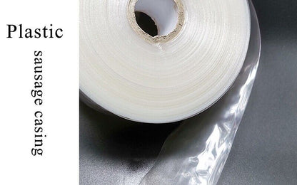 Sausage Casing Food Grade Plastic Inedible Meat Salami Ham Maker Filling 5Mx50mm