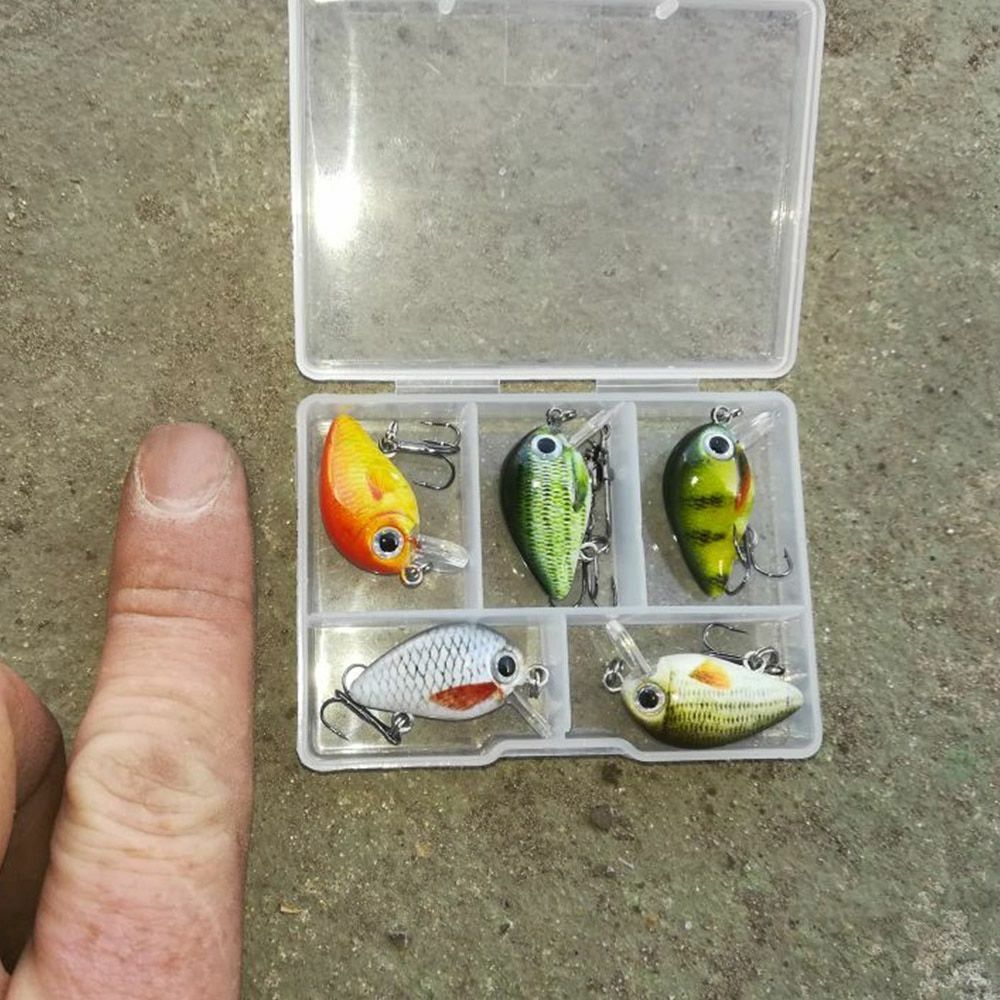 5Pcs/Lot 1.8g 3cm Mini Wobblers/Crankbait Fishing Lures Set Artificial Hard Bait