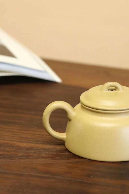 130cc chinese Yixing Handmade Zisha Green Clay Teapot JiQuan GongFu Hu Tea Pot