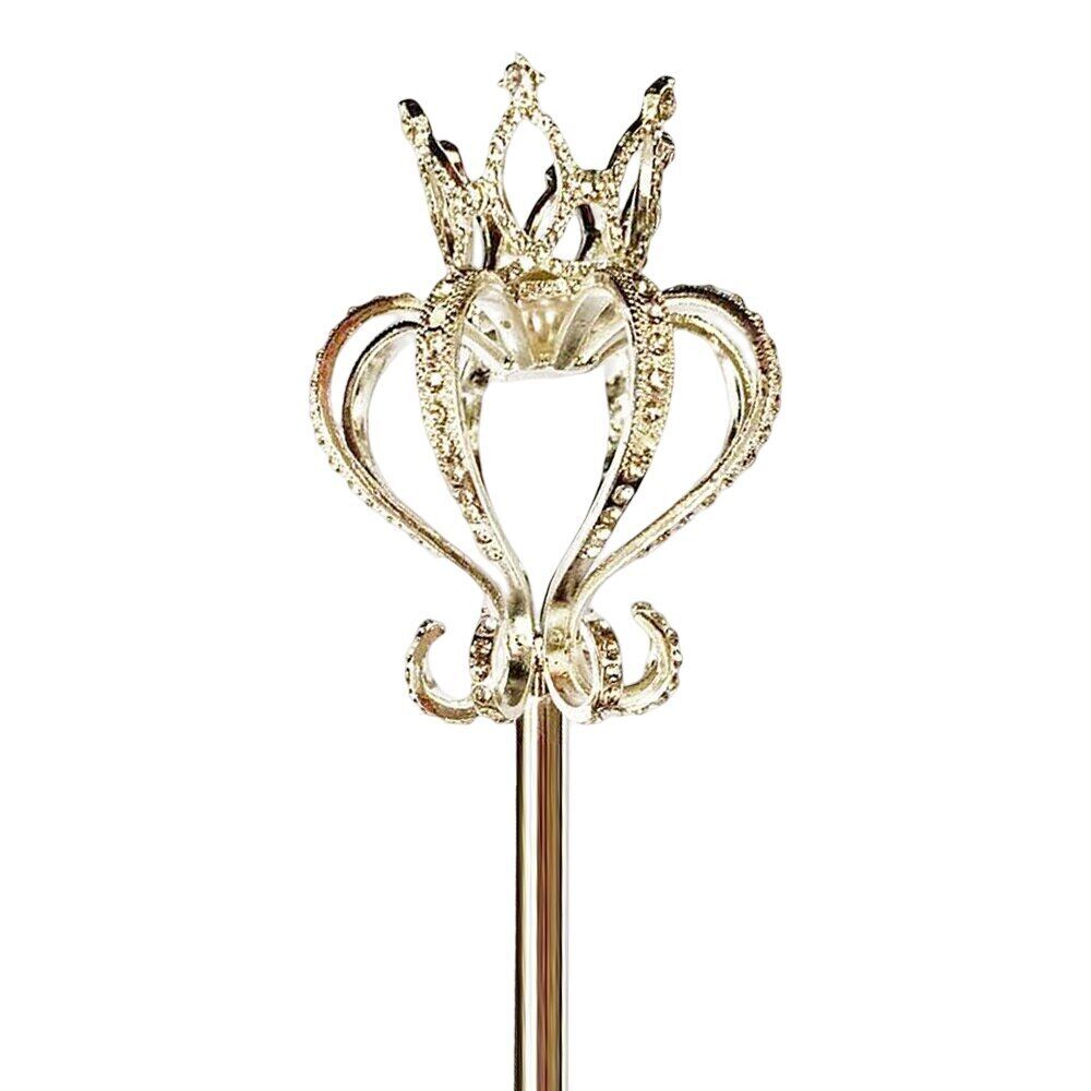 Magic Wand Rhinestone Scepter Pearl Crystal Pageant Handhelds Costume Props 53cm