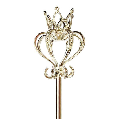 Magic Wand Rhinestone Scepter Pearl Crystal Pageant Handhelds Costume Props 53cm
