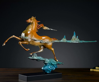 All copper horse ornaments, instant success handicrafts